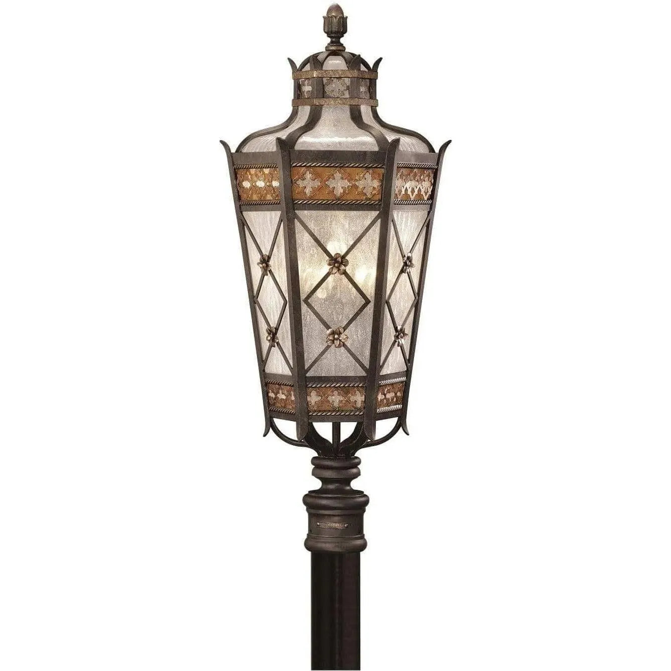 Fine Art Handcrafted Lighting - Chateau Outdoor 32-Inch Five Light Outdoor Post Mount - 541680ST | Montreal Lighting & Hardware