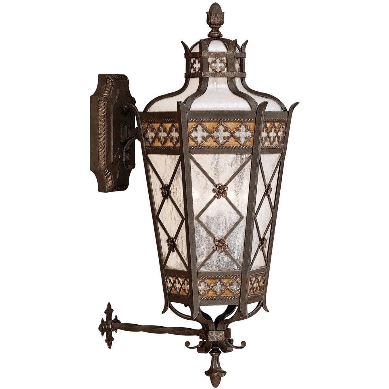 Fine Art Handcrafted Lighting - Chateau Outdoor 32-Inch Four Light Outdoor Wall Mount - 403481ST | Montreal Lighting & Hardware