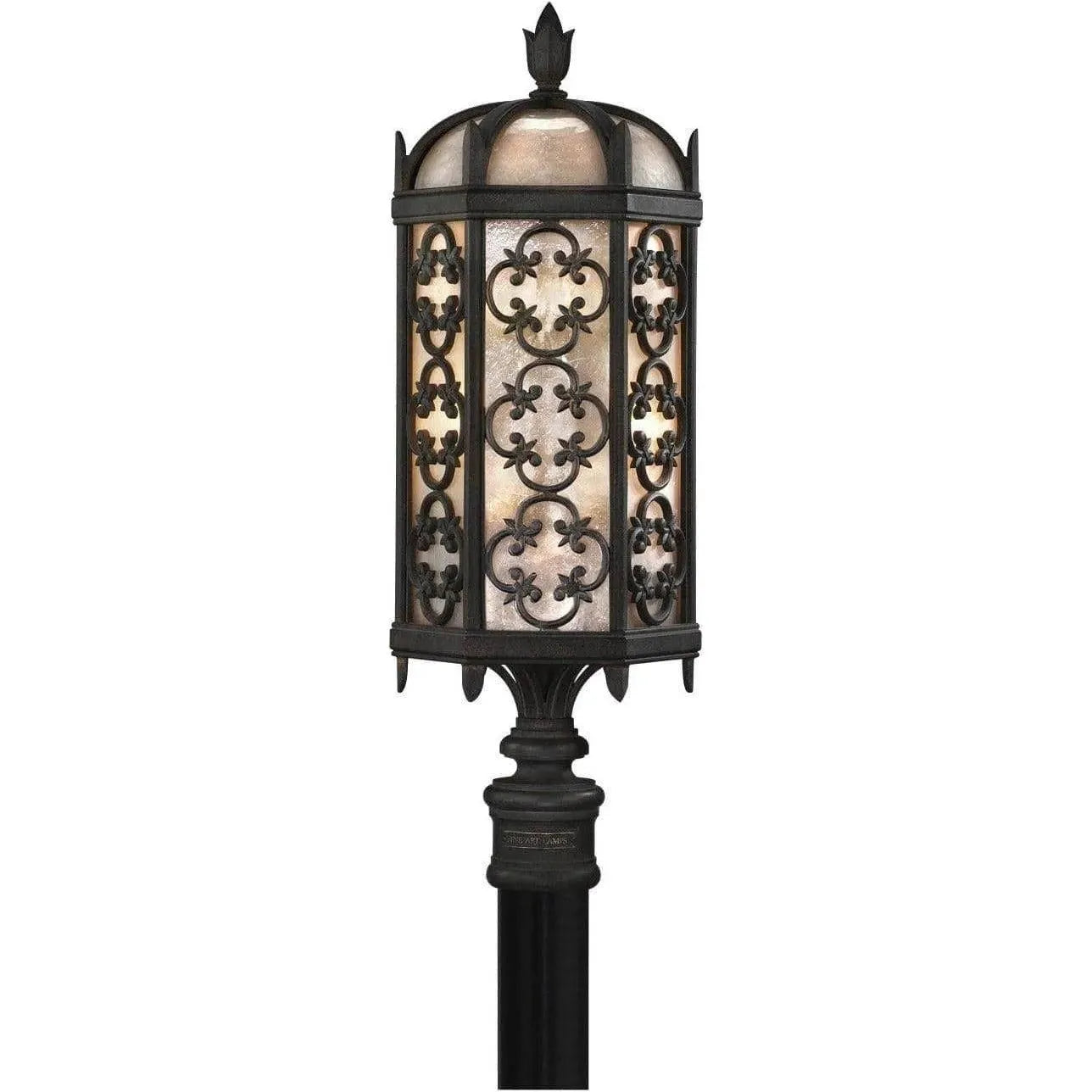 Fine Art Handcrafted Lighting - Costa del Sol 29-Inch Three Light Outdoor Post Mount - 541480ST | Montreal Lighting & Hardware