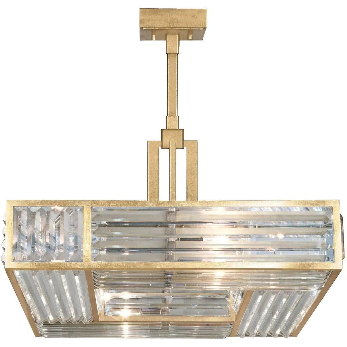 Fine Art Handcrafted Lighting - Crystal Enchantment 25-Inch Four Light Pendant - 813040-2ST | Montreal Lighting & Hardware