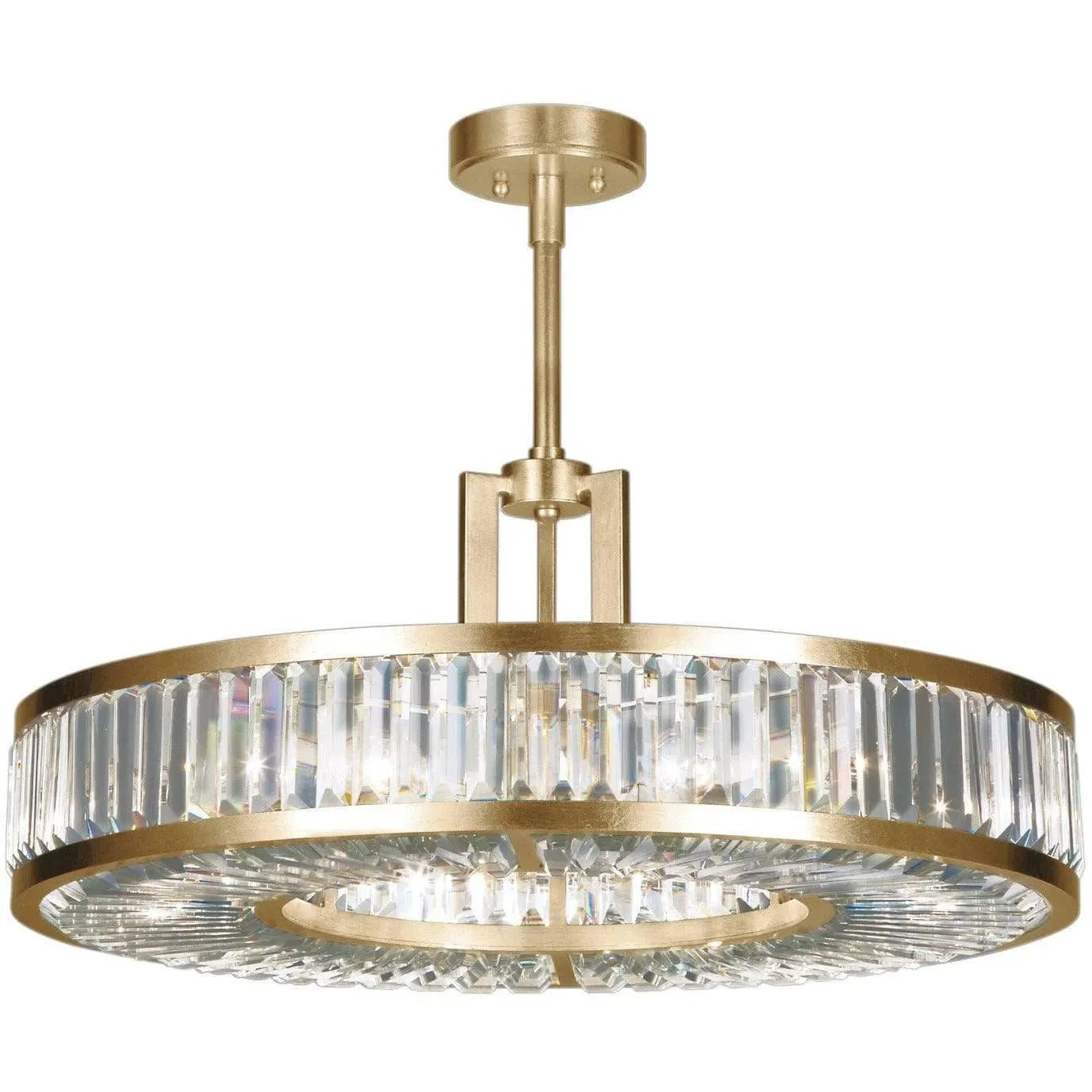 Fine Art Handcrafted Lighting - Crystal Enchantment 29-Inch Six Light Pendant - 815840-2ST | Montreal Lighting & Hardware