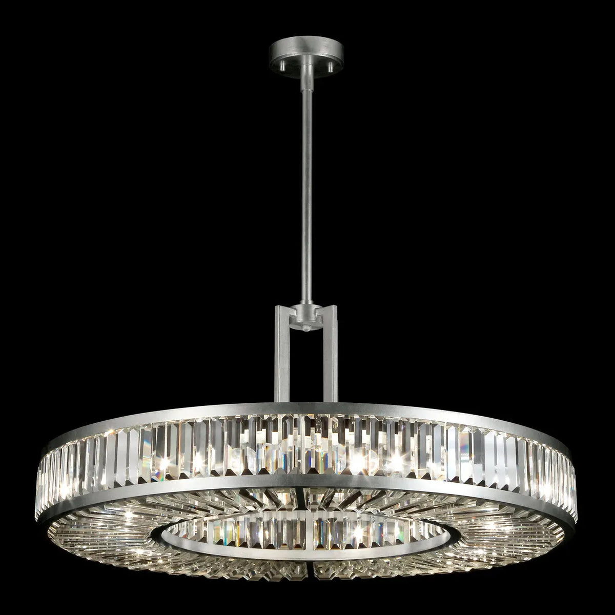 Fine Art Handcrafted Lighting - Crystal Enchantment 37-Inch Eight Light Pendant - 812040-2ST | Montreal Lighting & Hardware