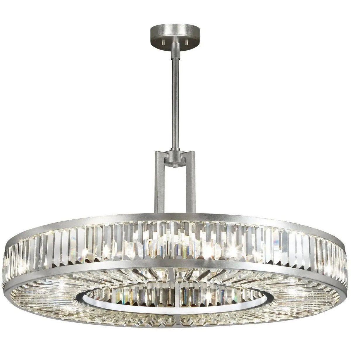 Fine Art Handcrafted Lighting - Crystal Enchantment 37-Inch Eight Light Pendant - 812040ST | Montreal Lighting & Hardware