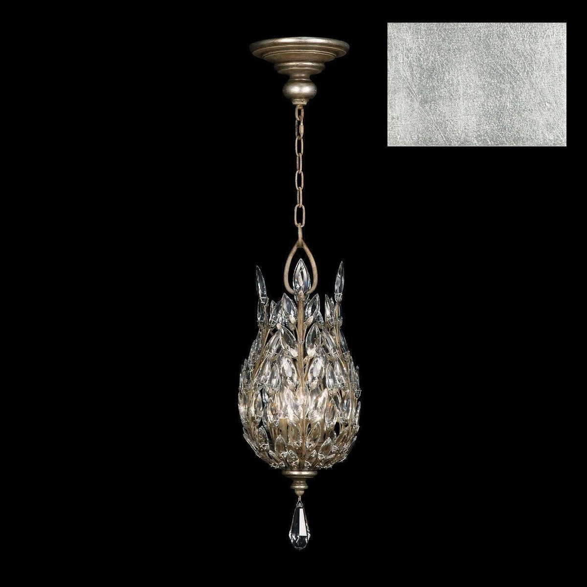 Fine Art Handcrafted Lighting - Crystal Laurel 11-Inch Three Light Lantern - 804640-SF4 | Montreal Lighting & Hardware