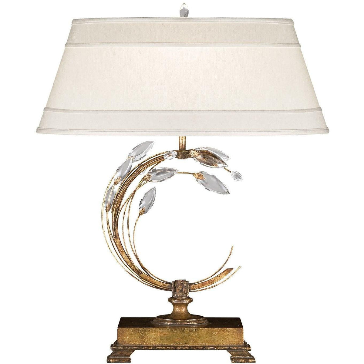 Fine Art Handcrafted Lighting - Crystal Laurel 31-Inch One Light Table Lamp - 773210ST | Montreal Lighting & Hardware
