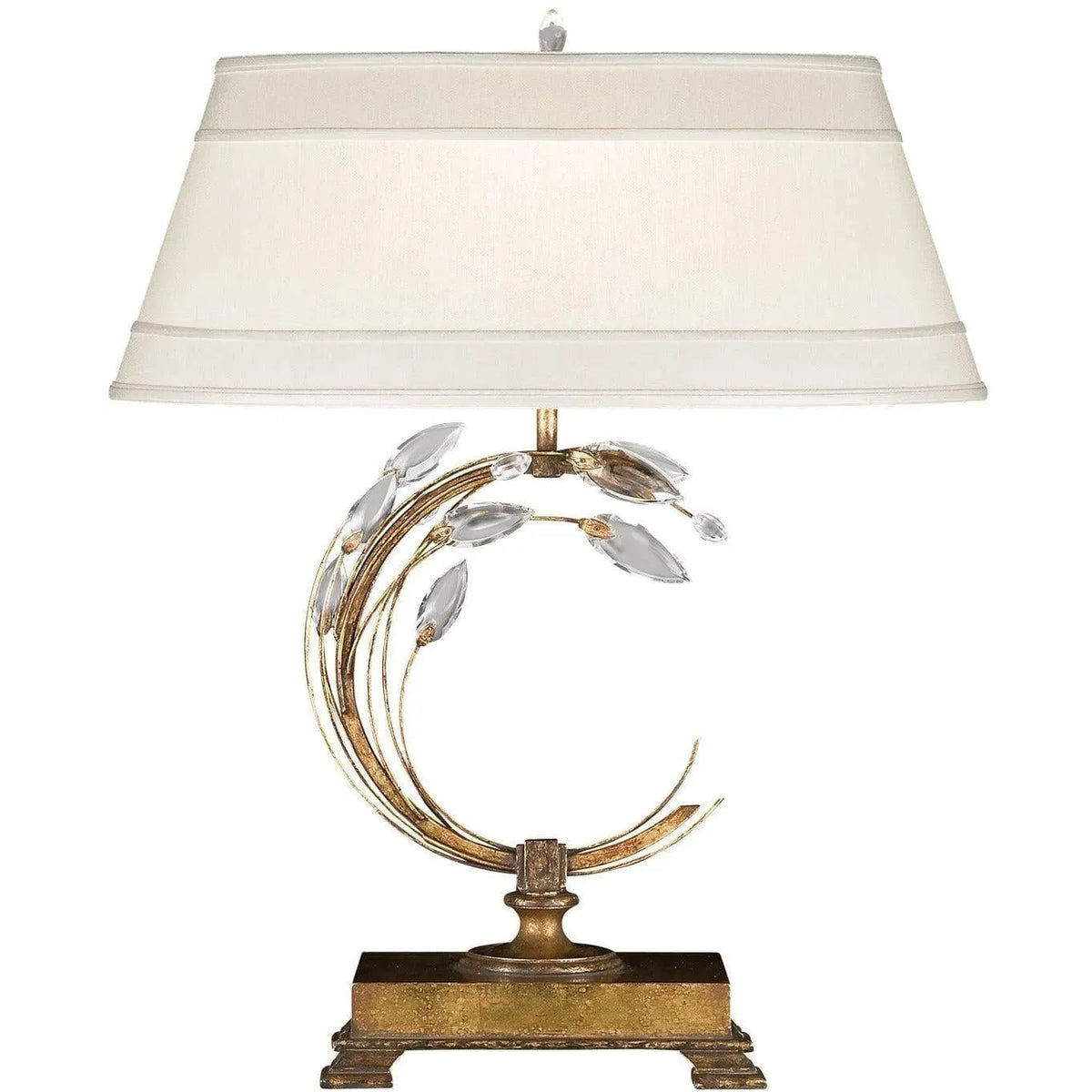 Fine Art Handcrafted Lighting - Crystal Laurel 31-Inch One Light Table Lamp - 778010ST | Montreal Lighting & Hardware