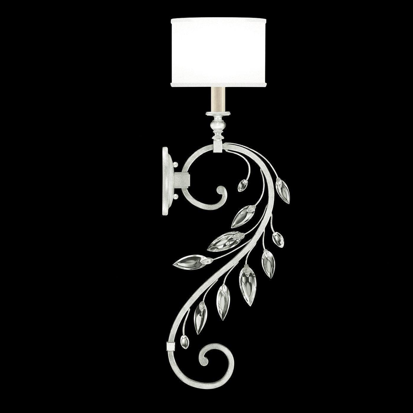 Fine Art Handcrafted Lighting - Crystal Laurel 32-Inch One Light Wall Sconce - 774650-SF41 | Montreal Lighting & Hardware