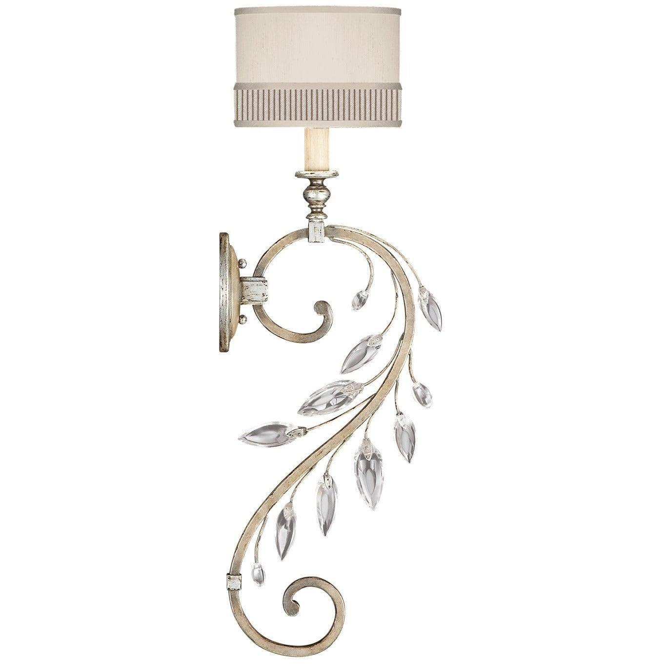 Fine Art Handcrafted Lighting - Crystal Laurel 33-Inch One Light Wall Sconce - 774650ST | Montreal Lighting & Hardware