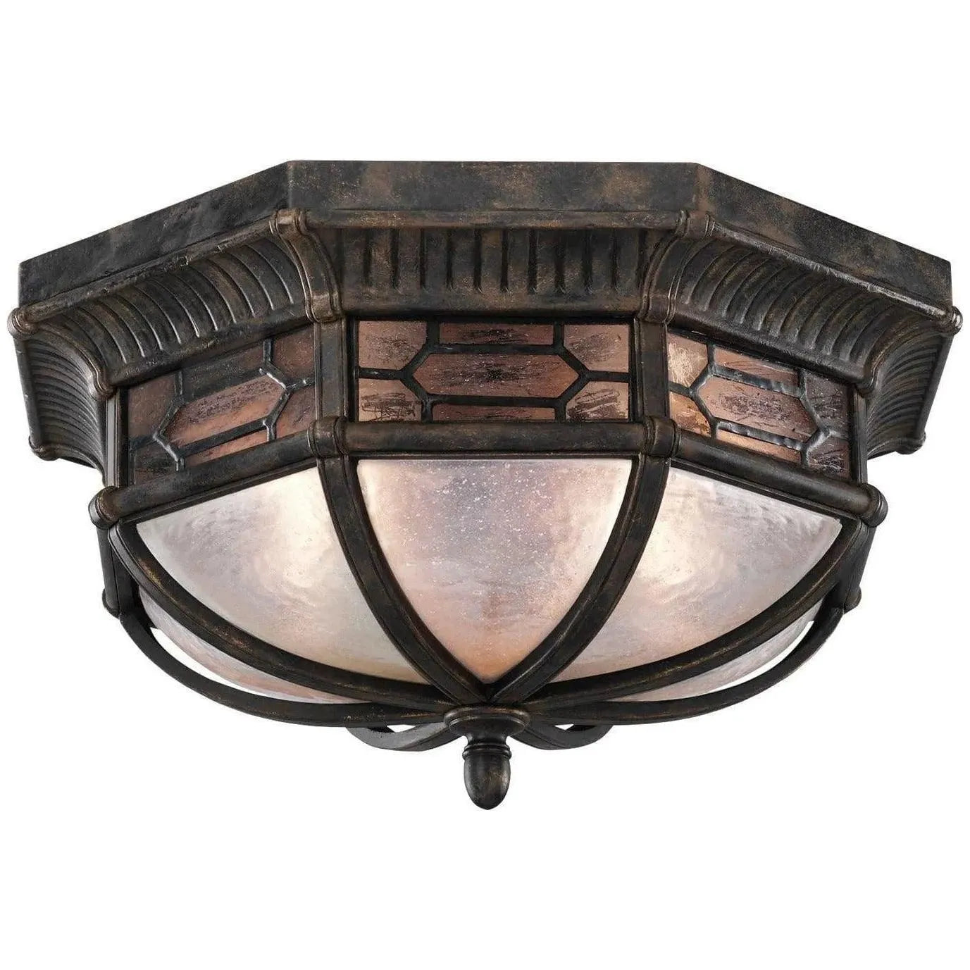 Fine Art Handcrafted Lighting - Devonshire 16-Inch Two Light Outdoor Flush Mount - 414882-1ST | Montreal Lighting & Hardware