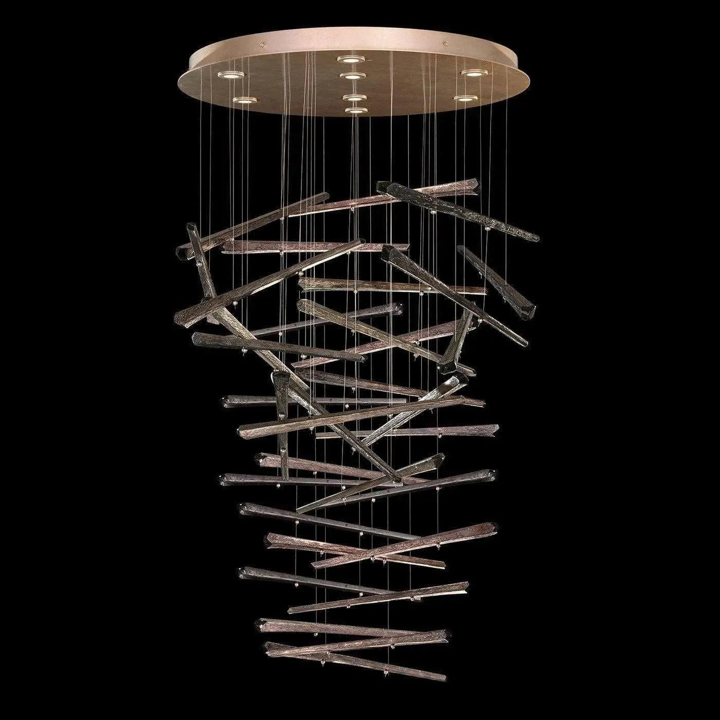 Fine Art Handcrafted Lighting - Elevate 32-Inch Eight Light Pendant - 895840-251ST | Montreal Lighting & Hardware