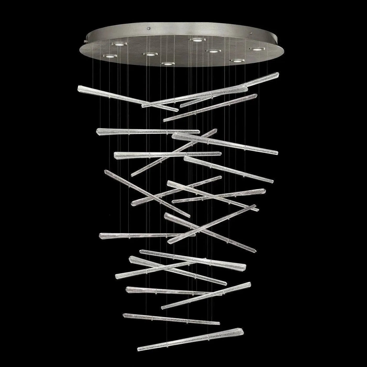 Fine Art Handcrafted Lighting - Elevate 34-Inch Eight Light Pendant - 895840-132ST | Montreal Lighting & Hardware