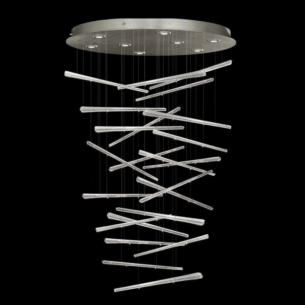 Fine Art Handcrafted Lighting - Elevate 34-Inch Eight Light Pendant - 895840-132ST | Montreal Lighting & Hardware