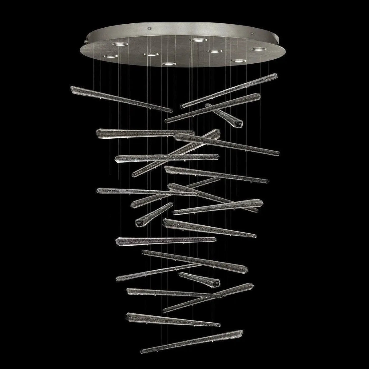 Fine Art Handcrafted Lighting - Elevate 34-Inch Eight Light Pendant - 895840-142ST | Montreal Lighting & Hardware