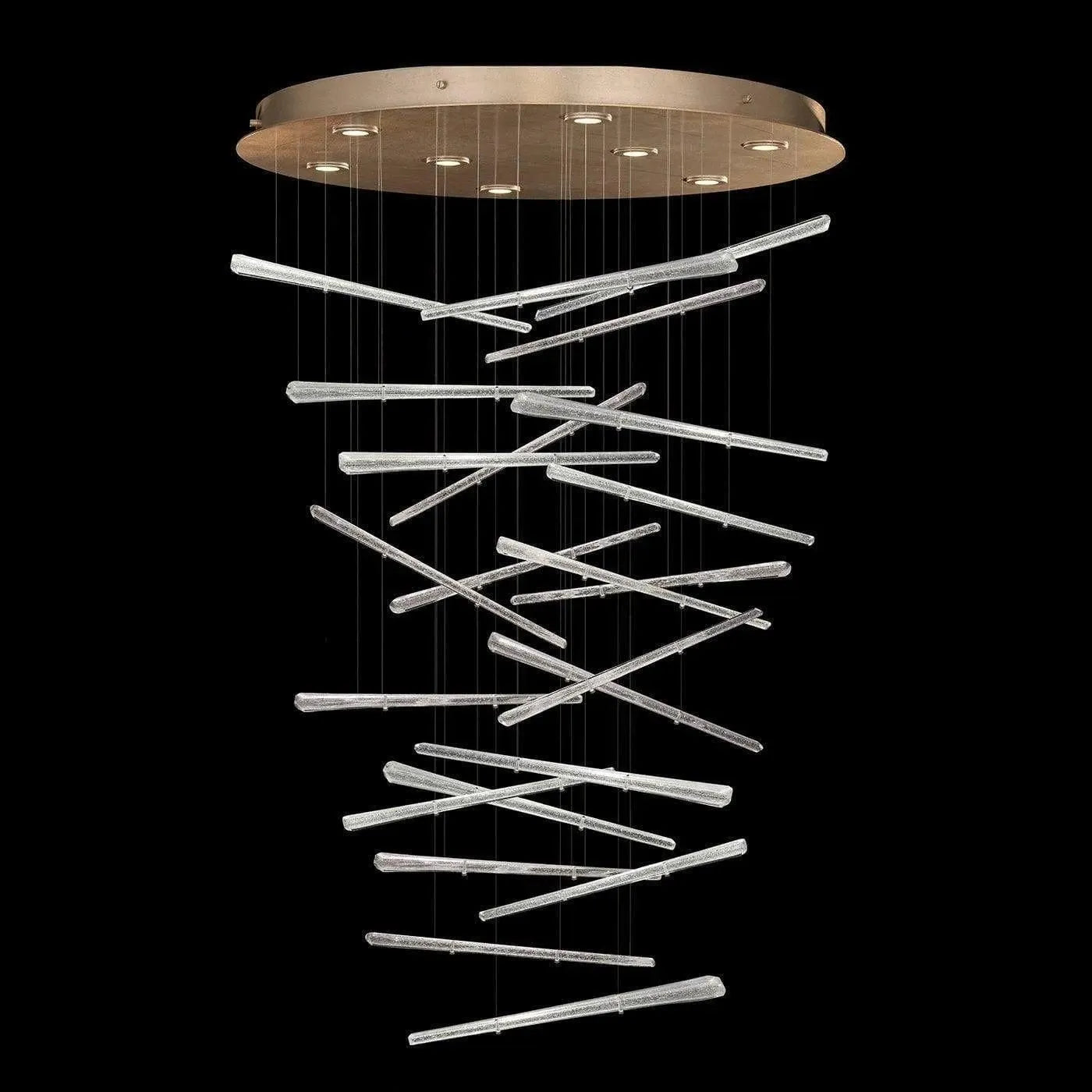 Fine Art Handcrafted Lighting - Elevate 34-Inch Eight Light Pendant - 895840-232ST | Montreal Lighting & Hardware