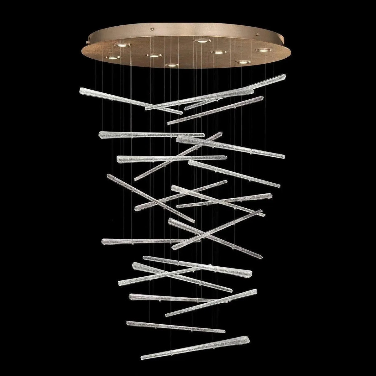 Fine Art Handcrafted Lighting - Elevate 34-Inch Eight Light Pendant - 895840-232ST | Montreal Lighting & Hardware