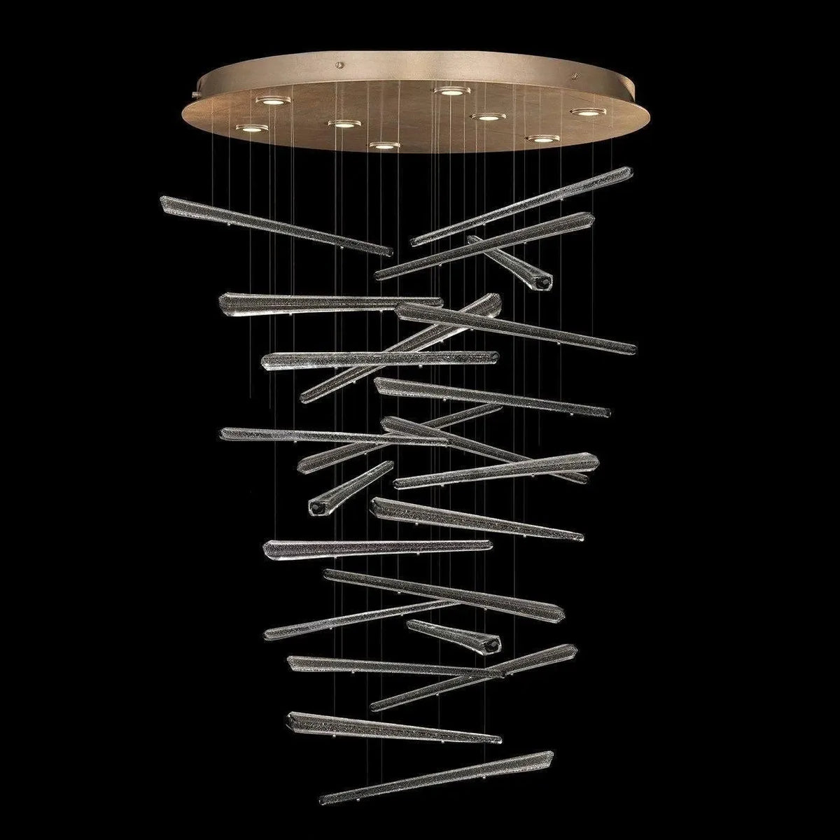 Fine Art Handcrafted Lighting - Elevate 34-Inch Eight Light Pendant - 895840-242ST | Montreal Lighting & Hardware