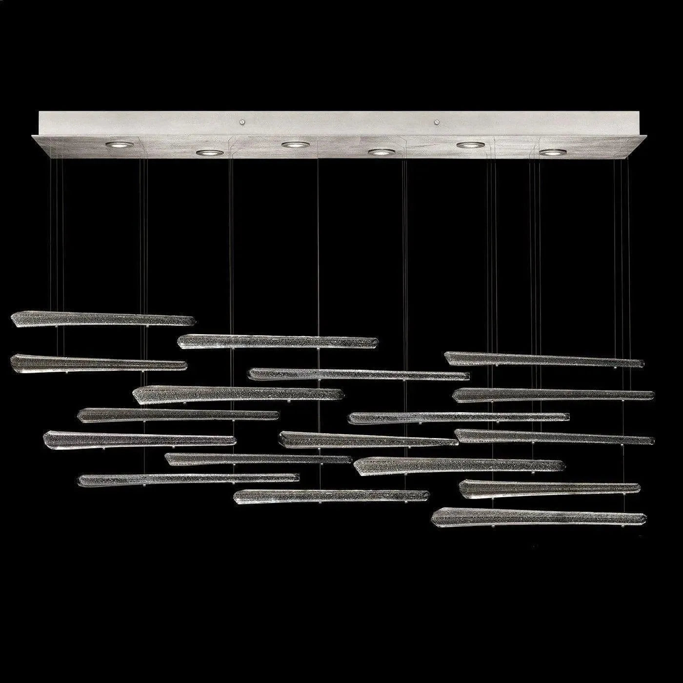 Fine Art Handcrafted Lighting - Elevate 51-Inch Six Light Pendant - 895140-141ST | Montreal Lighting & Hardware