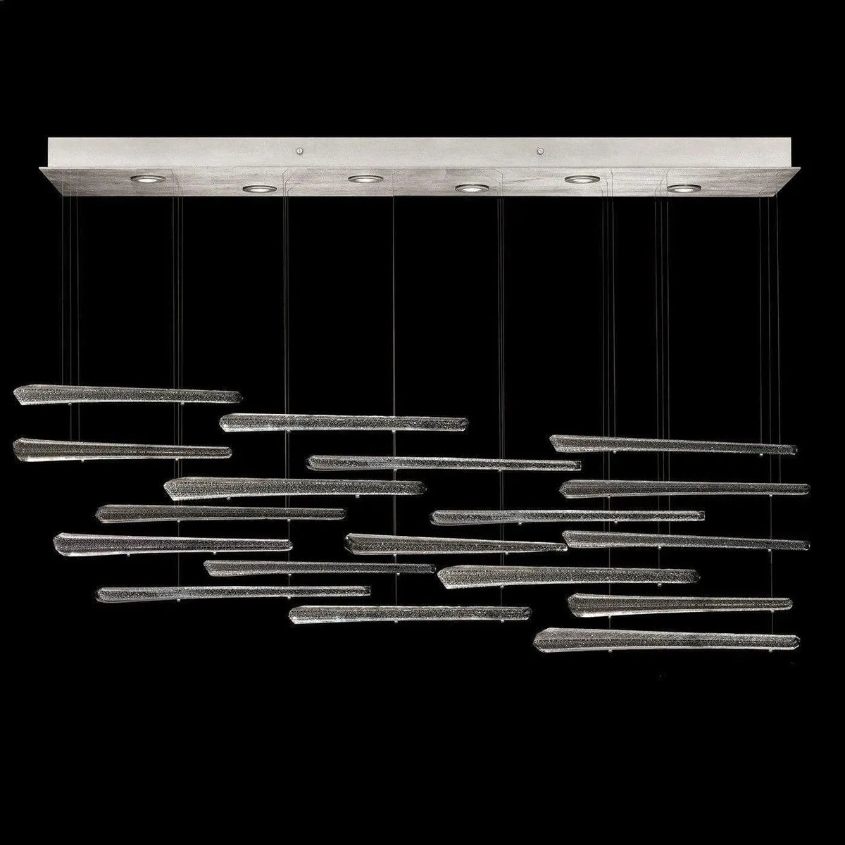 Fine Art Handcrafted Lighting - Elevate 51-Inch Six Light Pendant - 895140-141ST | Montreal Lighting & Hardware