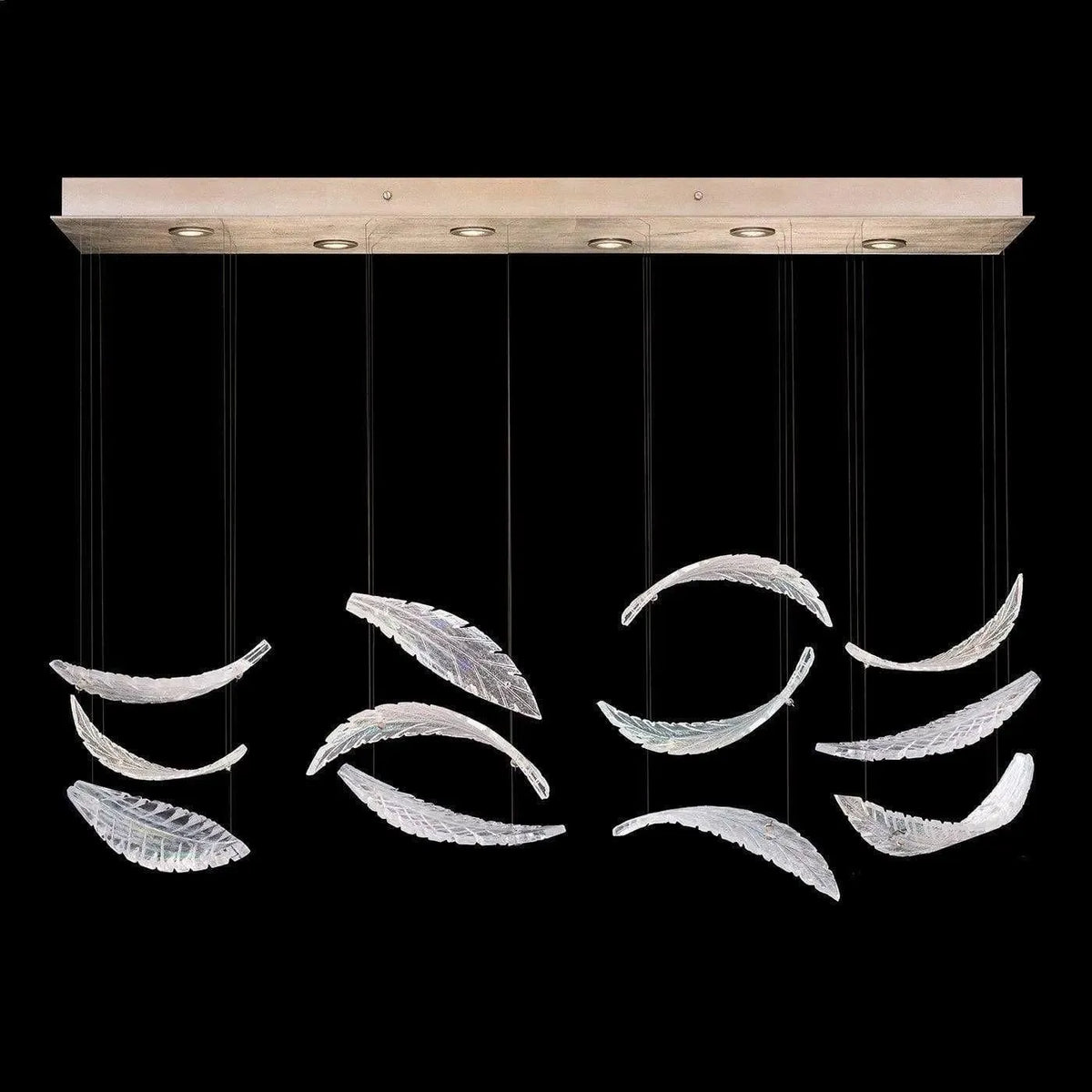 Fine Art Handcrafted Lighting - Elevate 51-Inch Six Light Pendant - 895140-211ST | Montreal Lighting & Hardware