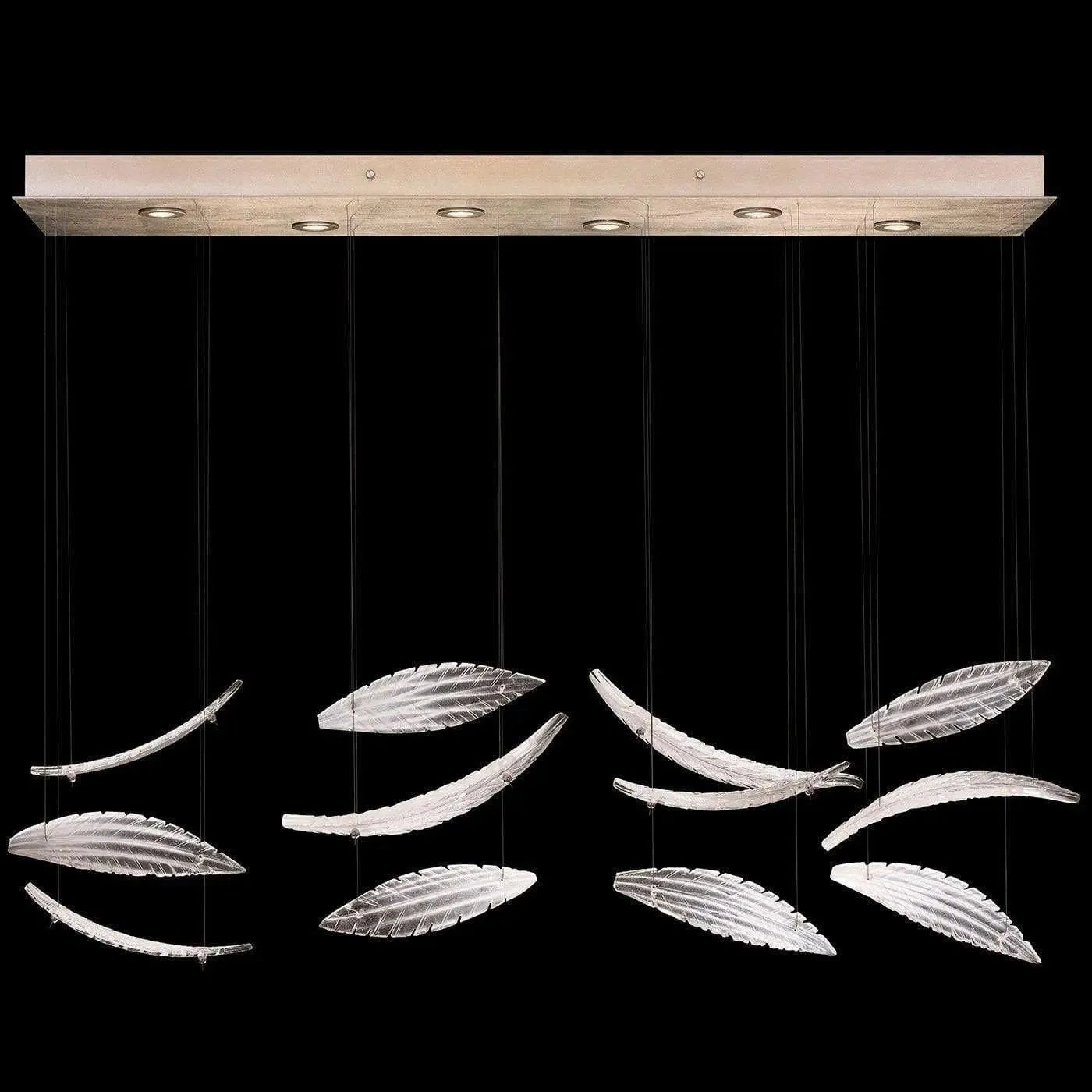 Fine Art Handcrafted Lighting - Elevate 51-Inch Six Light Pendant - 895140-221ST | Montreal Lighting & Hardware