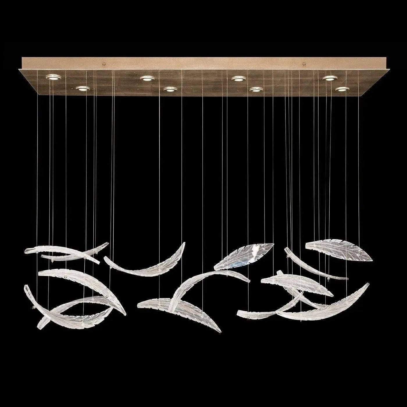 Fine Art Handcrafted Lighting - Elevate 54-Inch Eight Light Pendant - 894840-212ST | Montreal Lighting & Hardware