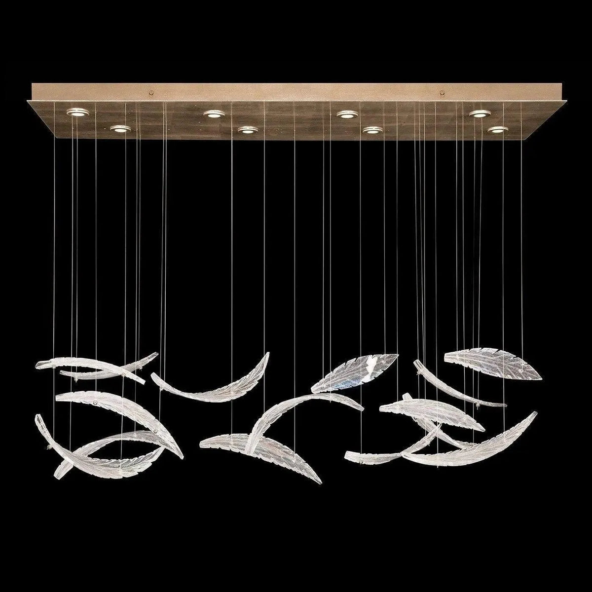 Fine Art Handcrafted Lighting - Elevate 54-Inch Eight Light Pendant - 894840-212ST | Montreal Lighting & Hardware