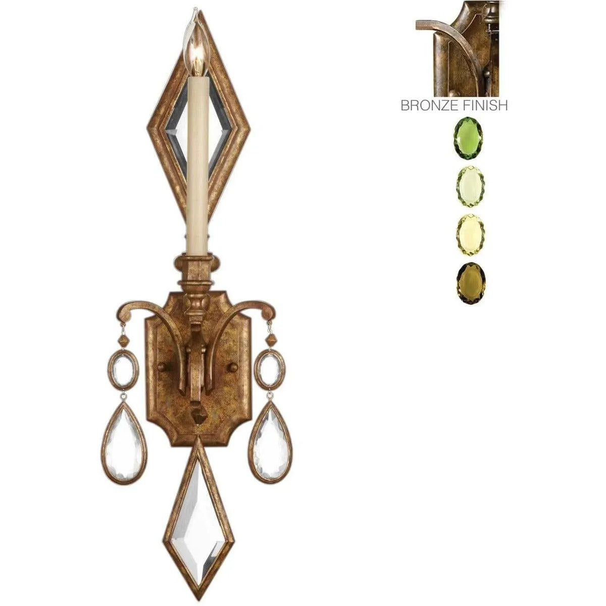 Fine Art Handcrafted Lighting - Encased Gems 29-Inch One Light Wall Sconce - 717850-1ST | Montreal Lighting & Hardware