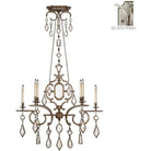 Fine Art Handcrafted Lighting - Encased Gems 50-Inch Six Light Chandelier - 725940-3ST | Montreal Lighting & Hardware
