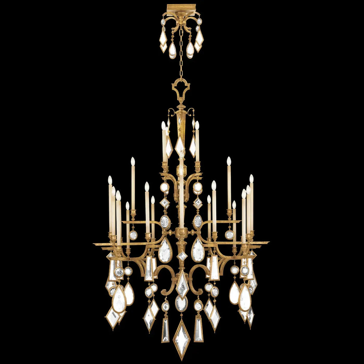 Fine Art Handcrafted Lighting - Encased Gems 53-Inch 24 Light Chandelier - 709440-1ST | Montreal Lighting & Hardware