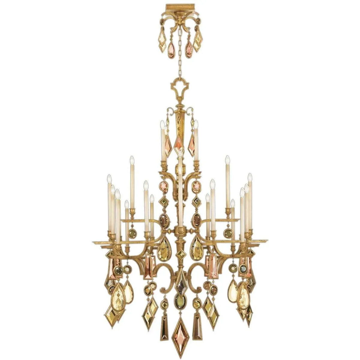 Fine Art Handcrafted Lighting - Encased Gems 53-Inch 24 Light Chandelier - 714640-1ST | Montreal Lighting & Hardware