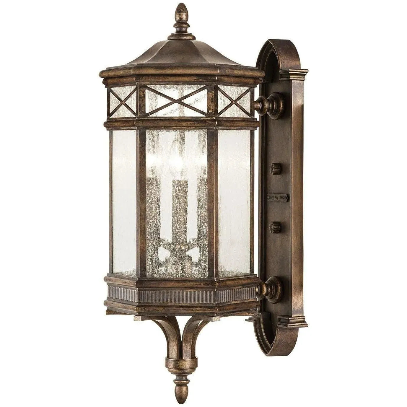 Fine Art Handcrafted Lighting - Holland Park 27-Inch Three Light Outdoor Wall Mount - 837481ST | Montreal Lighting & Hardware