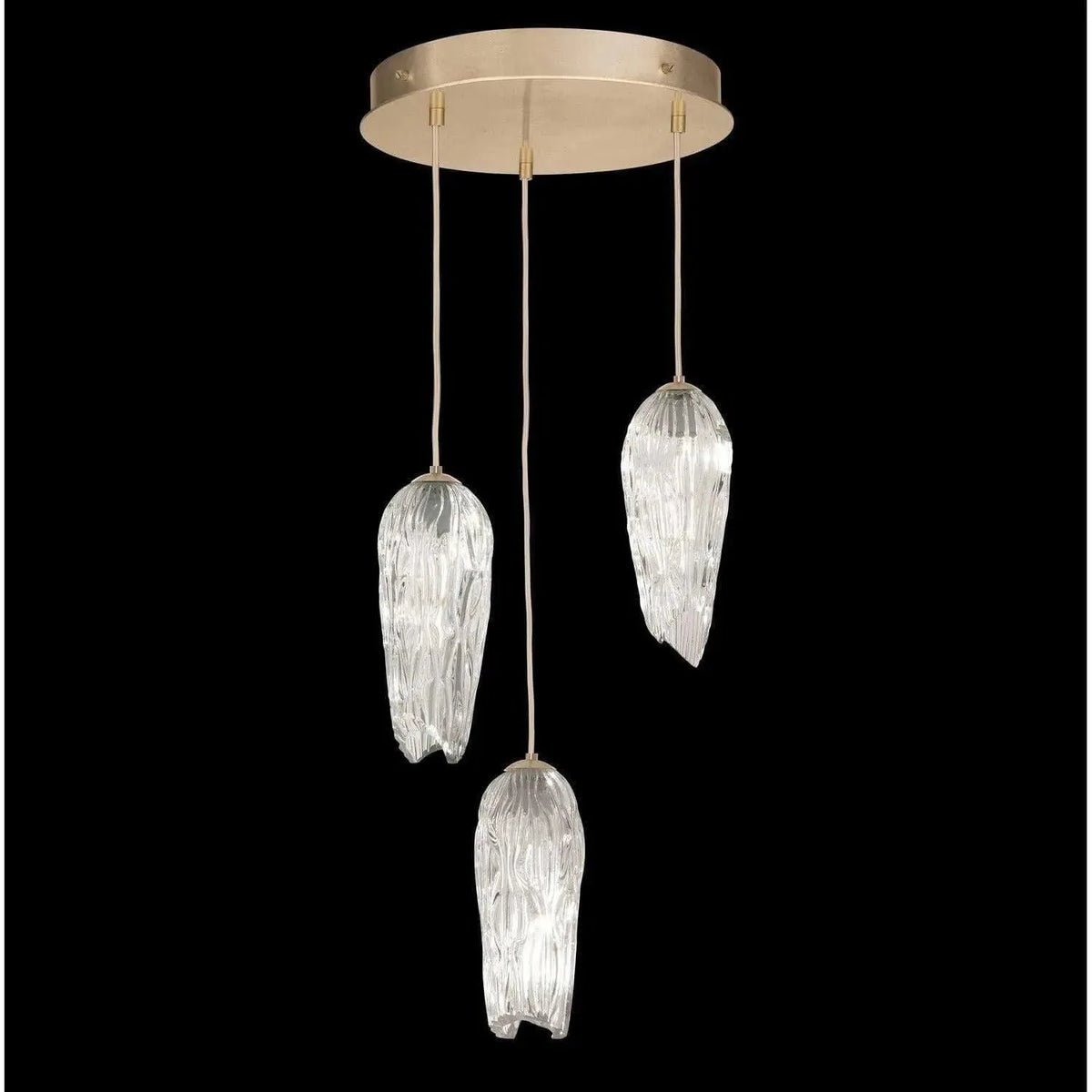 Fine Art Handcrafted Lighting - Las Olas 17-Inch Three Light Pendant - 911840-2ST | Montreal Lighting & Hardware