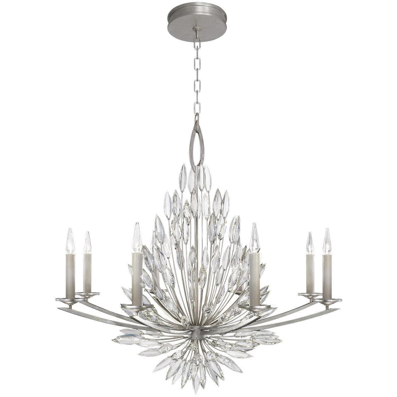 Fine Art Handcrafted Lighting - Lily Buds 41-Inch Eight Light Chandelier - 881240ST | Montreal Lighting & Hardware