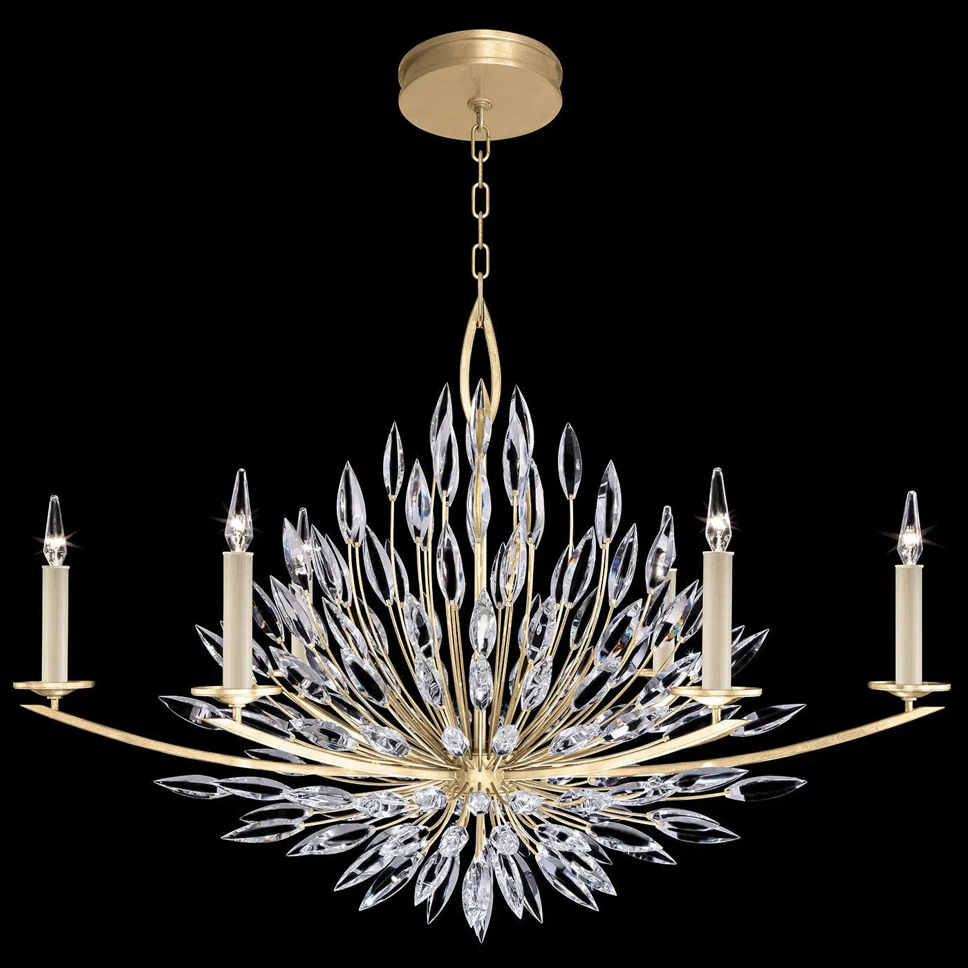 Fine Art Handcrafted Lighting - Lily Buds 48-Inch Six Light Chandelier - 883240-1ST | Montreal Lighting & Hardware