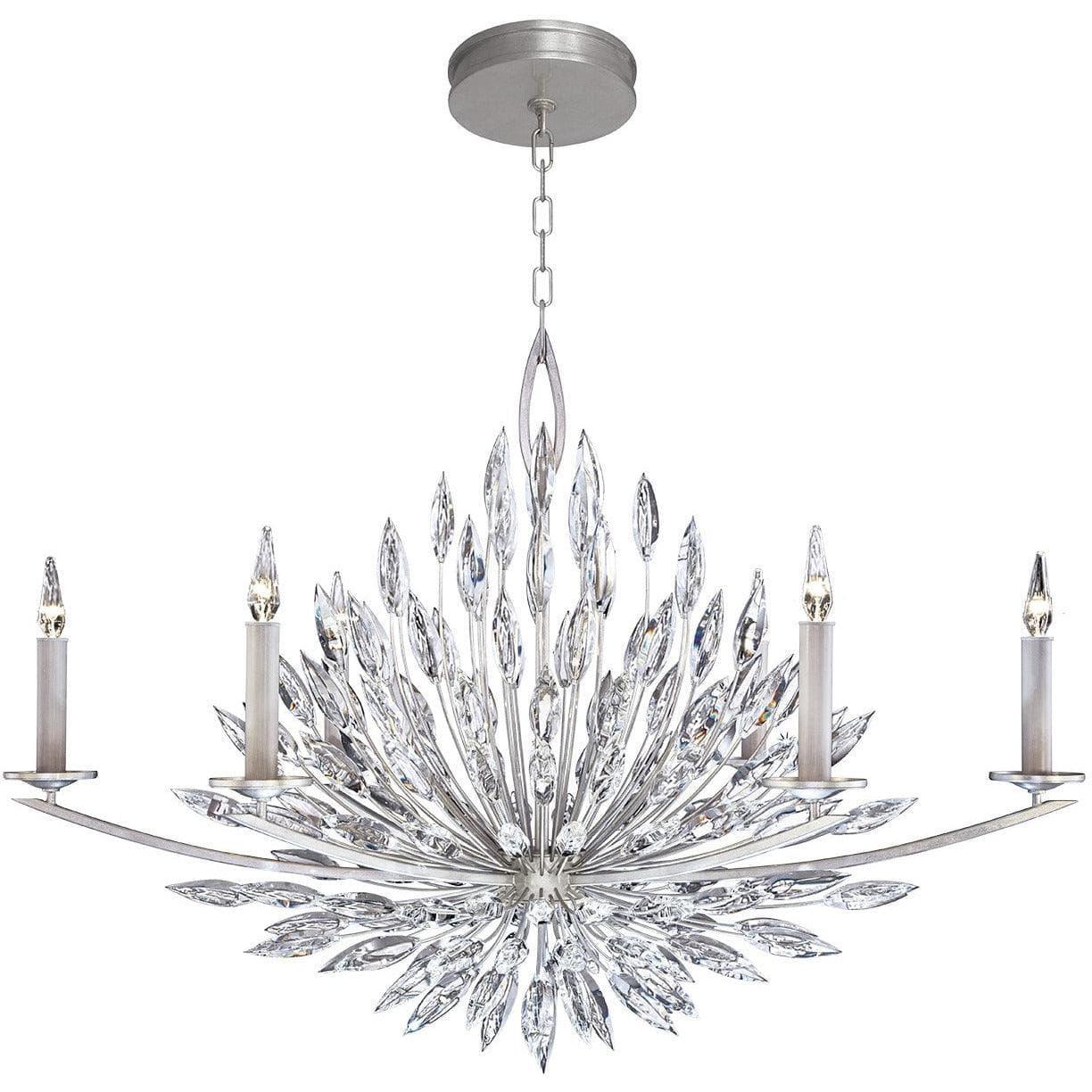 Fine Art Handcrafted Lighting - Lily Buds 48-Inch Six Light Chandelier - 883240ST | Montreal Lighting & Hardware