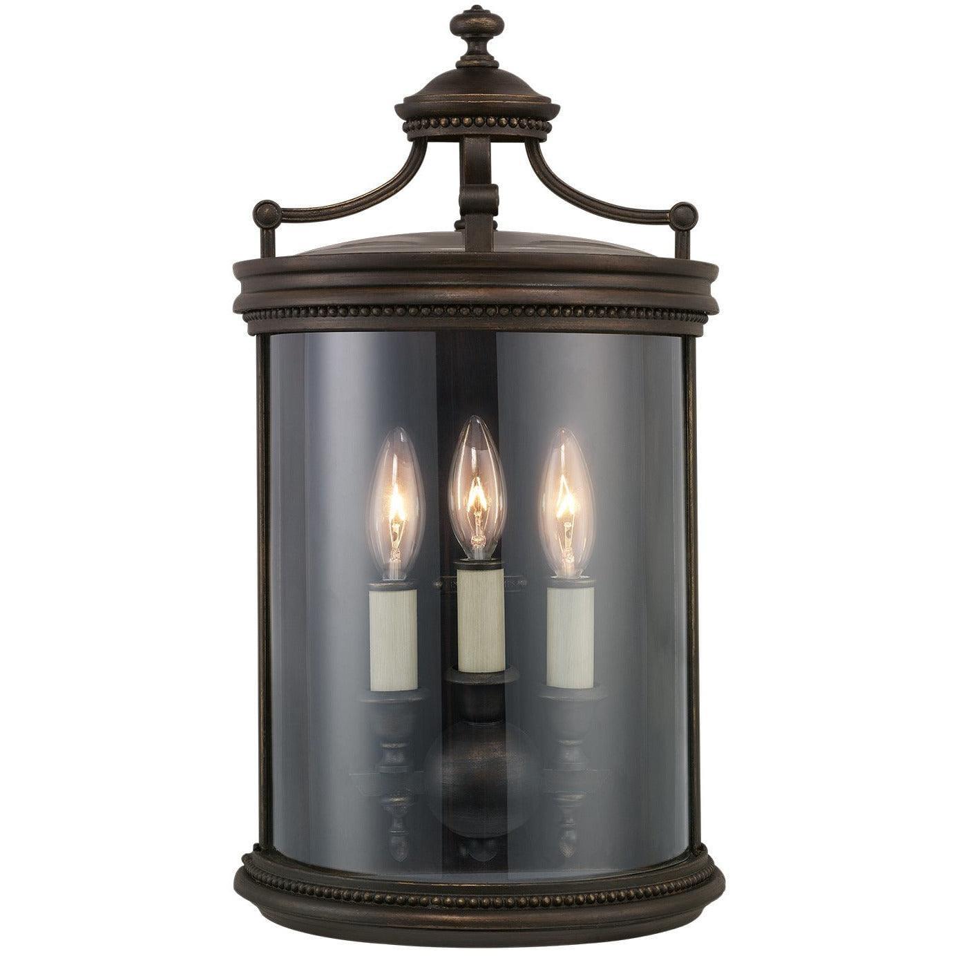 Fine Art Handcrafted Lighting - Louvre 20-Inch Three Light Outdoor Coupe - 539081ST | Montreal Lighting & Hardware