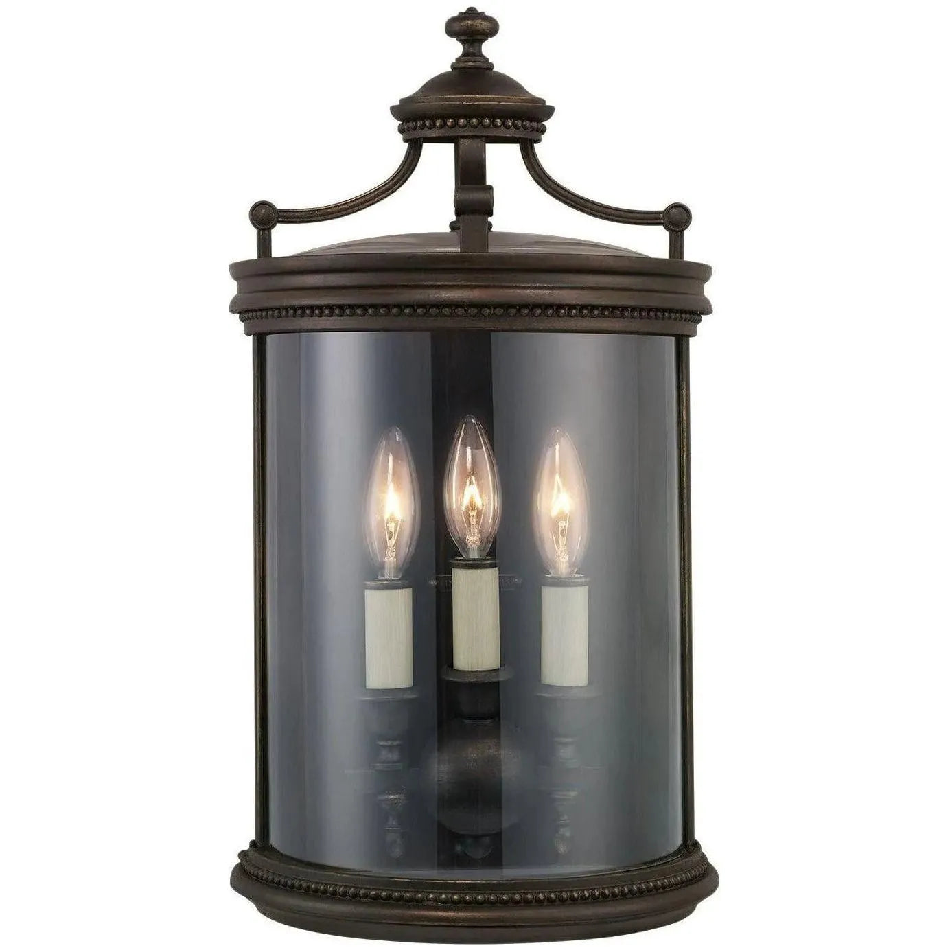 Fine Art Handcrafted Lighting - Louvre 20-Inch Three Light Outdoor Coupe - 539081ST | Montreal Lighting & Hardware