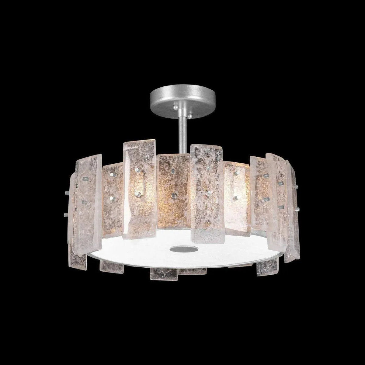 Fine Art Handcrafted Lighting - Lunea 22-Inch Three Light Semi-Flush Mount - 910640-1ST | Montreal Lighting & Hardware