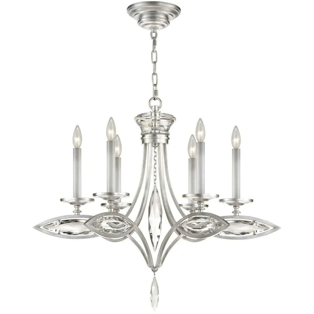 Fine Art Handcrafted Lighting - Marquise 29-Inch Six Light Chandelier - 843540-12ST | Montreal Lighting & Hardware