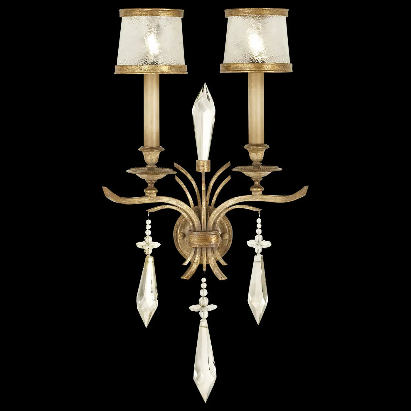 Fine Art Handcrafted Lighting - Monte Carlo 31-Inch Two Light Wall Sconce - 567950ST | Montreal Lighting & Hardware