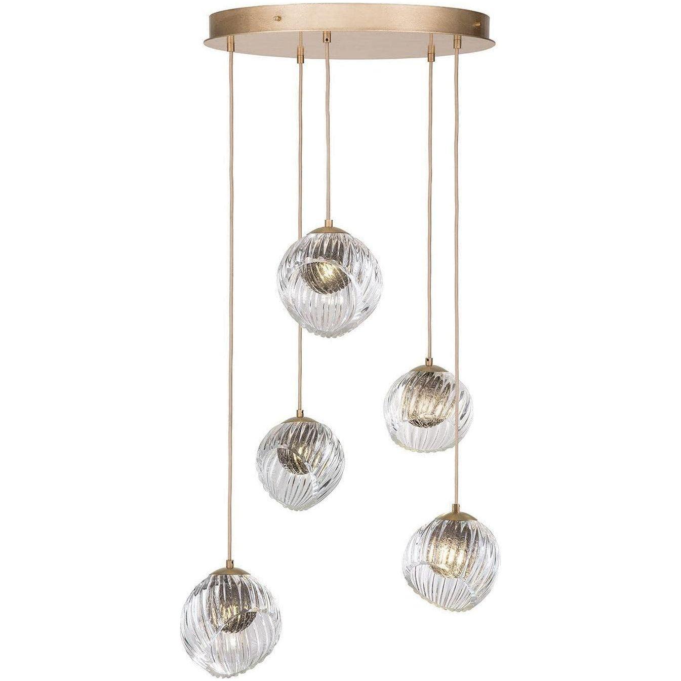 Luminaire artisanal d'art - Nest 27 pouces à cinq lampes Suspension - 897640-2SQ | Montreal Luminaire & Quincaillerie