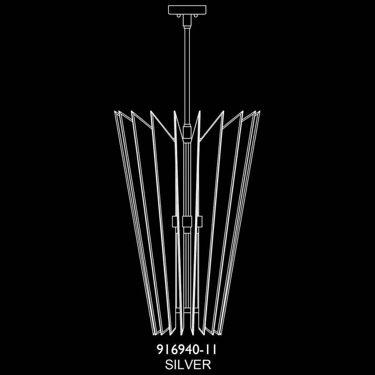 Fine Art Handcrafted Lighting - Newton 23-Inch Three Light Pendant - 916940-11ST | Montreal Lighting & Hardware