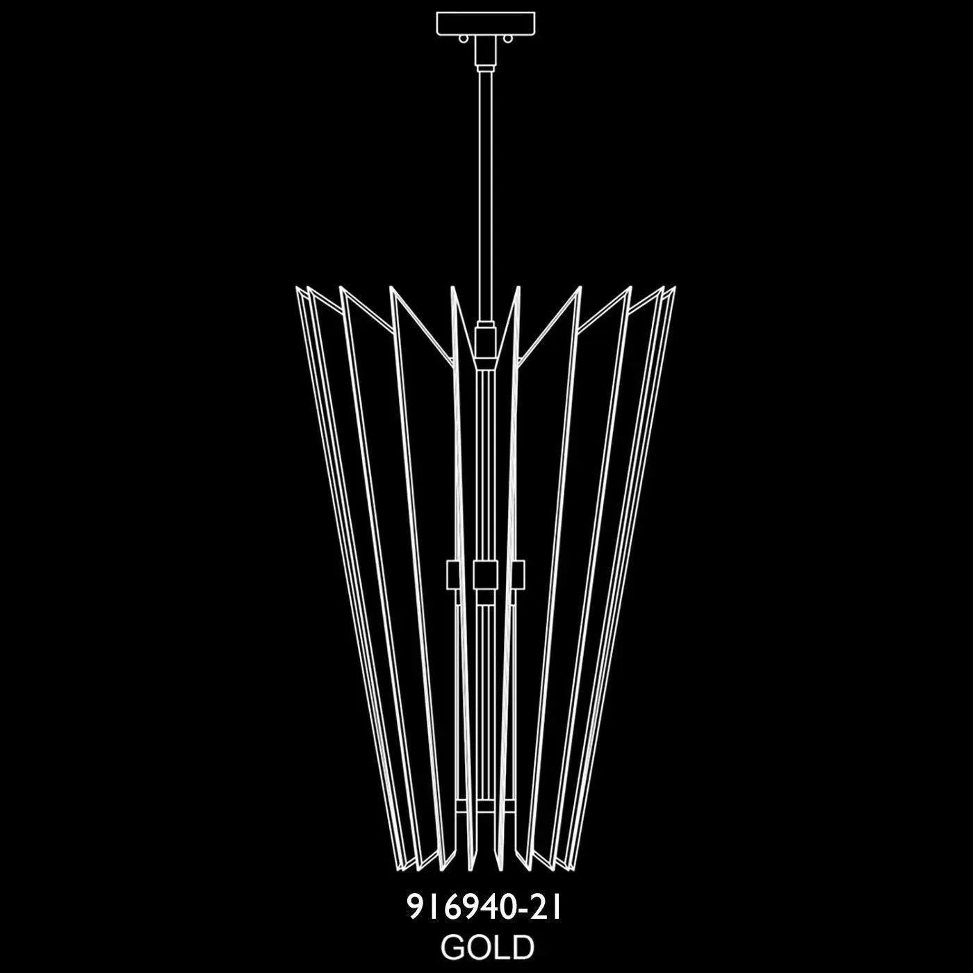 Fine Art Handcrafted Lighting - Newton 23-Inch Three Light Pendant - 916940-21ST | Montreal Lighting & Hardware