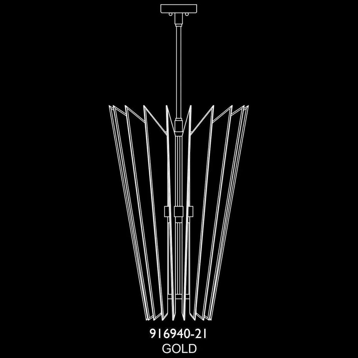 Fine Art Handcrafted Lighting - Newton 23-Inch Three Light Pendant - 916940-21ST | Montreal Lighting & Hardware