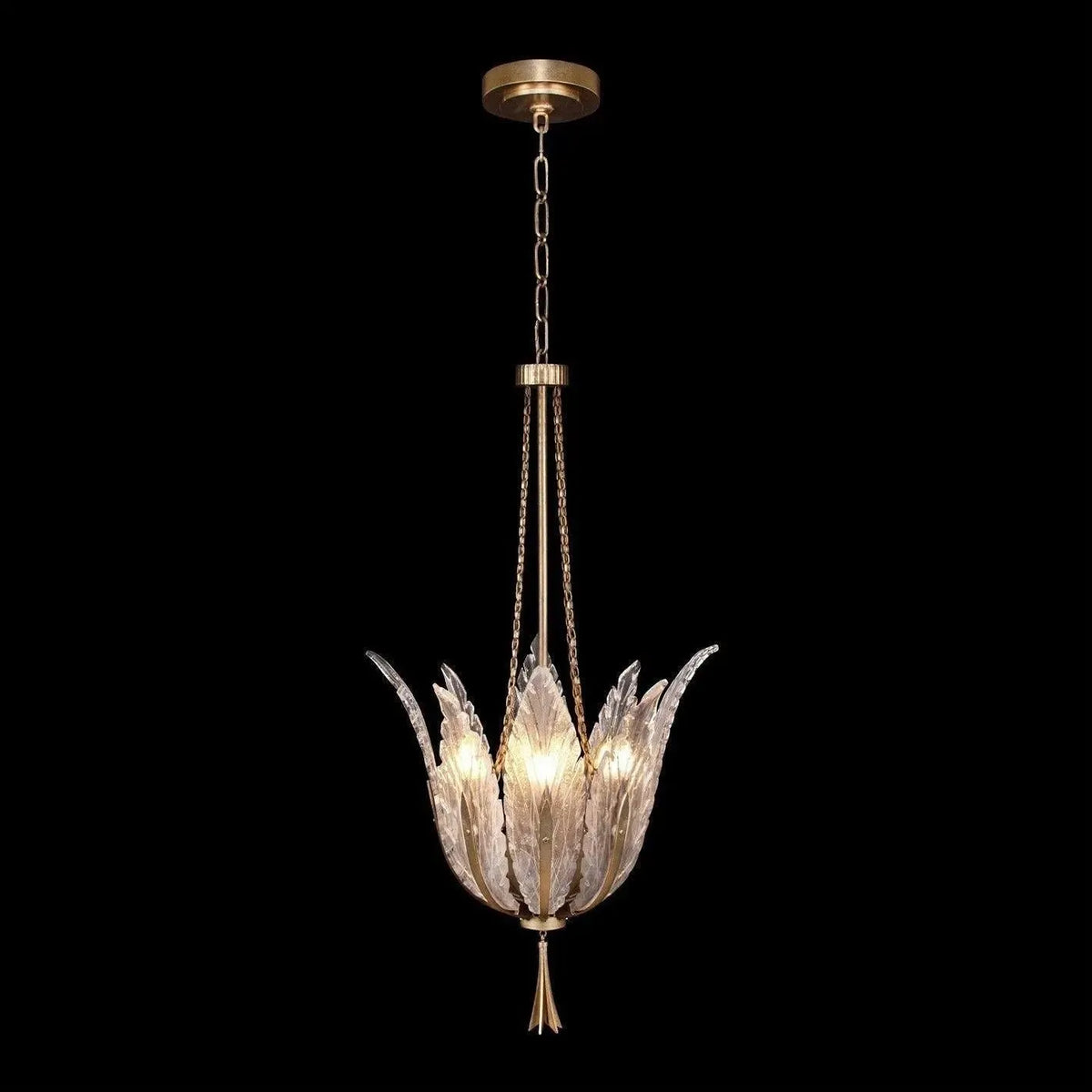 Fine Art Handcrafted Lighting - Plume 17-Inch Four Light Pendant - 893940-2ST | Montreal Lighting & Hardware