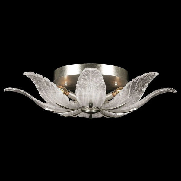 Plume 28 pouces quatre lumières Plafonnier
