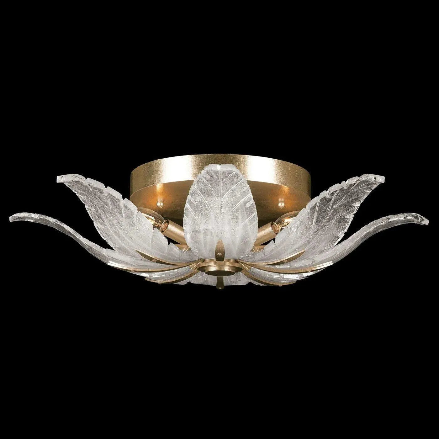 Fine Art Handcrafted Lighting - Plume 28-Inch Four Light Flush Mount - 894140-21ST | Montreal Lighting & Hardware