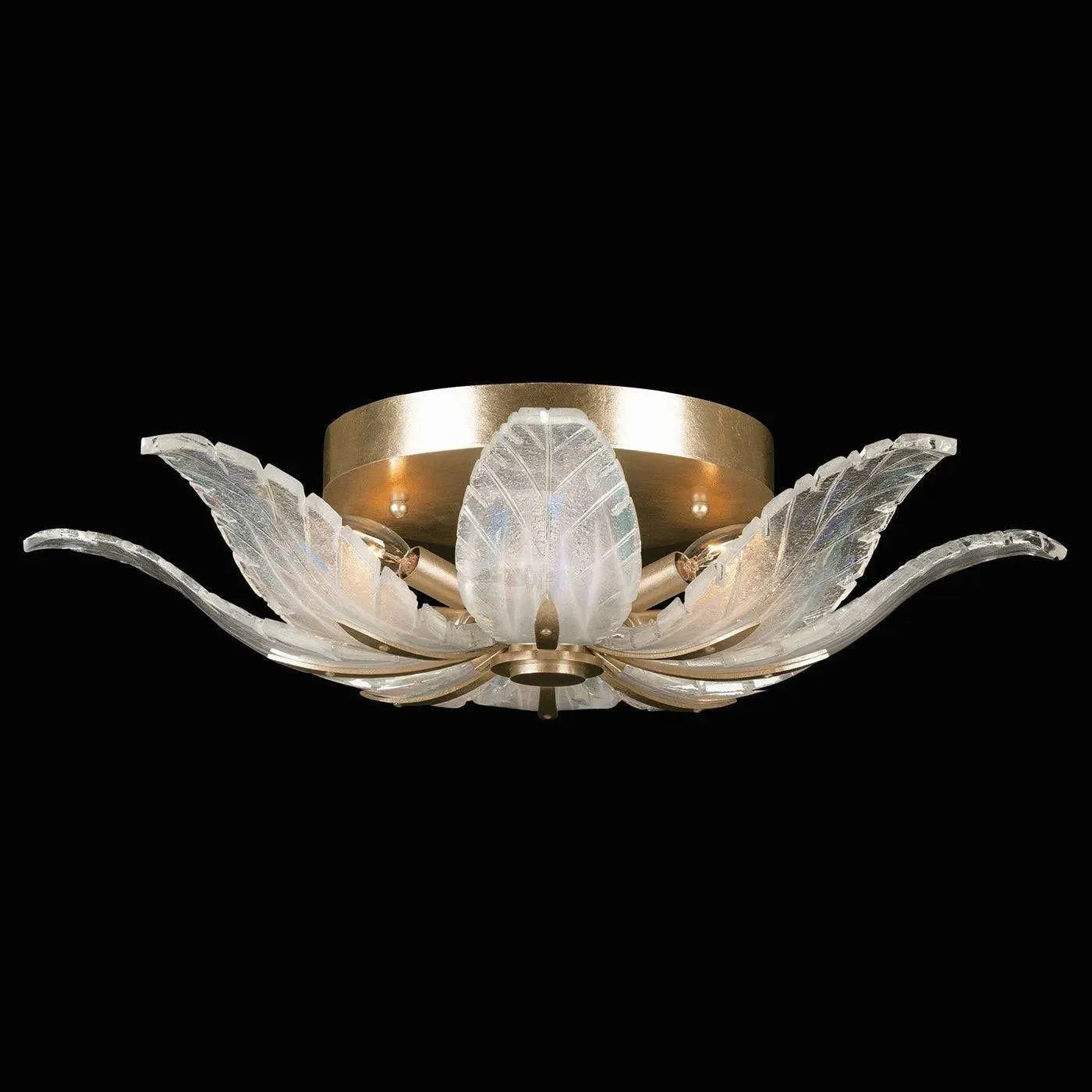 Fine Art Handcrafted Lighting - Plume 28-Inch Four Light Flush Mount - 894140-2ST | Montreal Lighting & Hardware
