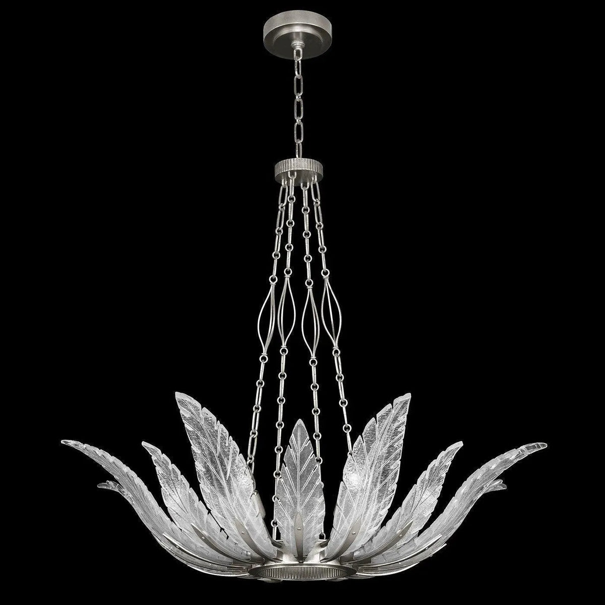 Fine Art Handcrafted Lighting - Plume 39-Inch Eight Light Pendant - 894040-11ST | Montreal Lighting & Hardware