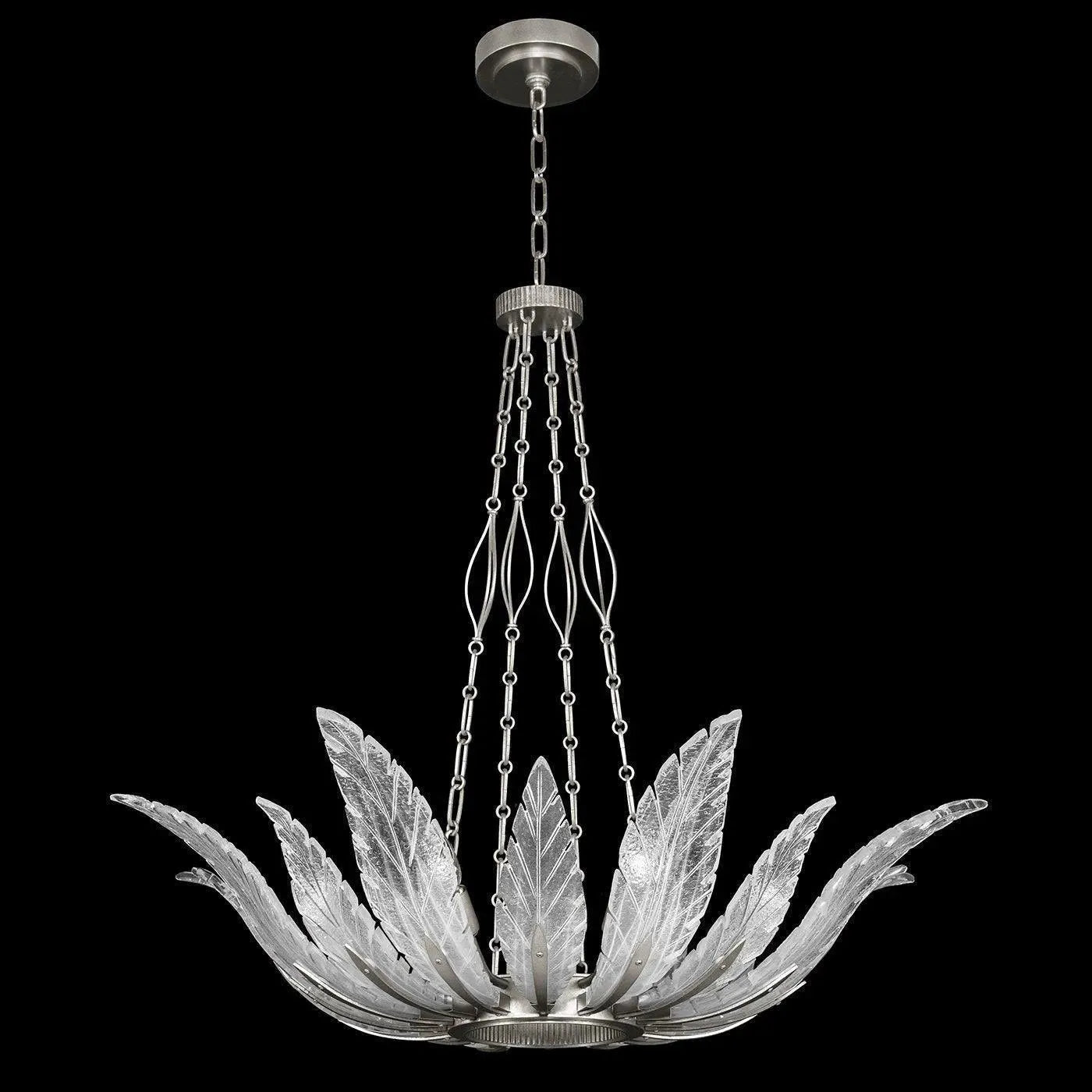 Fine Art Handcrafted Lighting - Plume 39-Inch Eight Light Pendant - 894040-11ST | Montreal Lighting & Hardware